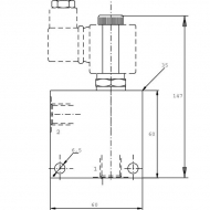 EW10A001 Zawór elektromagnetyczny 2/2 3/8 NC 12 V