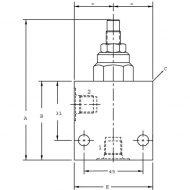 CP2084001 Zawór ograniczający ciśnienie CP208-4A06EC3/8, 69-210 BAR, 1/4" Danfoss