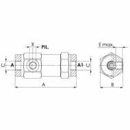 VUPSL03001 Zawór zwrotny 1/4" pasuje do FluidPress