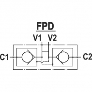 FPD05DF Zawór zwrotny podwójny 3/8 B