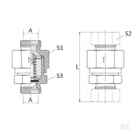 RVV08S Zawór zwrotny 8S - 1 bar