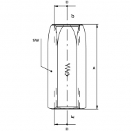 LCV10001RVS Zawór zwrotny 1/2" 0,5 Bar 316L
