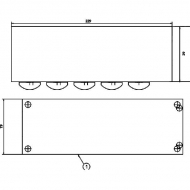 KRVB005 Blok zwrotny 5 x 3/4" 1 x 1"1/2