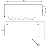 KRVB003 Blok zwrotny 3 x 3/4" 1 x 1"