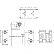 DCP1024B Obudowa aluminiowa podwójna krzyżakowa 10-2-08