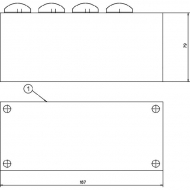KRVB004 Blok zwrotny 4 x 3/4" 1 x 1"1/2