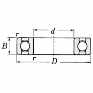 62042RSN Łożysko kulkowe, z rowkiem śr 47 mm