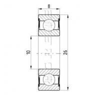 778060002RS1 Łożysko kulkowe śr 26 mm