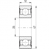 778060052RS Łożysko kulkowe śr 47 mm