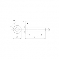 603830RVSP050 Śruba zamkowa DIN603 M8x30 mm stal nierdzewna A2 Kramp