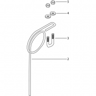 00370046 Śruba kabłąkowa, cybant M12x40x70 pasuje do Horsch